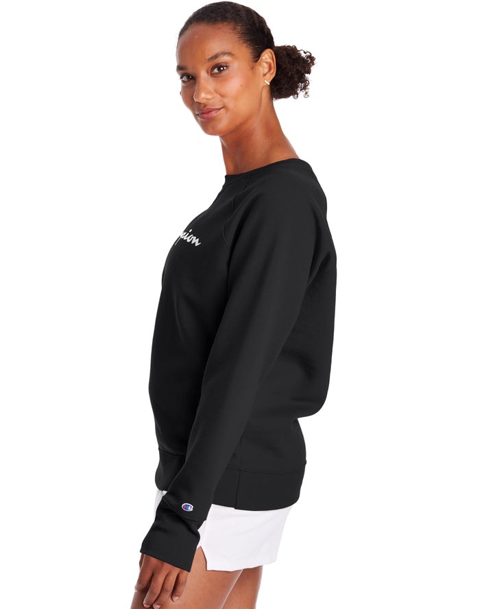 Champion women's script logo powerblend boyfriend crew sweatshir online